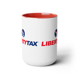Two-Tone Coffee Mugs, 15oz