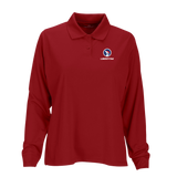 Women's Vansport Omega Long Sleeve Solid Mesh Tech Polo