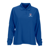 Women's Vansport Omega Long Sleeve Solid Mesh Tech Polo