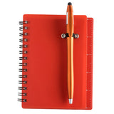 Translucent Plastic Spiral Journal includes logo on front with Pen