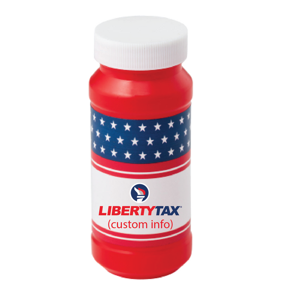 4 Oz. Patriotic Bubbles w/Full Color Digital Label (250)