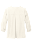 Women's Stretch Crepe 3/4-Sleeve Blouse