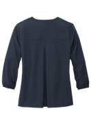 Women's Stretch Crepe 3/4-Sleeve Blouse