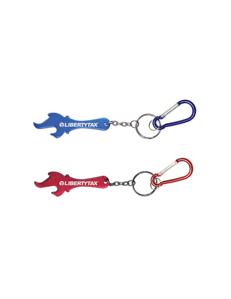 Torch & Flame Shaped Bottle Opener w/Key Chain & Carabiner  (100)