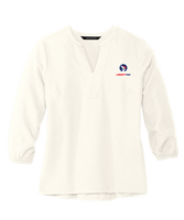 Women's Stretch Crepe 3/4-Sleeve Blouse