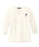Women's Stretch Crepe 3/4-Sleeve Blouse