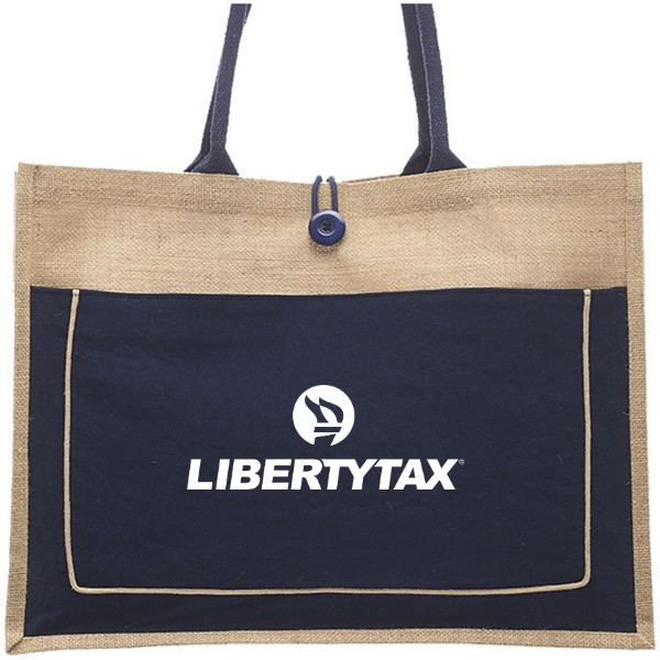 50 Cotton Stylish Shopping Pocket Jute Tote Bag W/ Gusset (17" x 13" x 5") FREE SHIPPING
