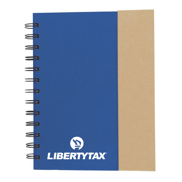 Liberty Eco-Recycled Journal with Sticky Notes, Flags & Pen