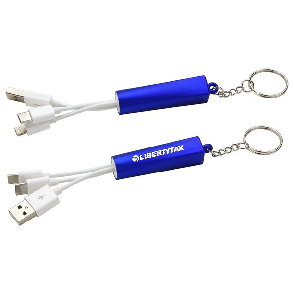 Liberty  3-in-1 Light-Up Charging Cable with Keychain