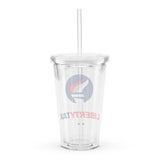 Clear plastic tumbler