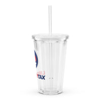 Clear plastic tumbler