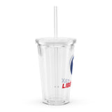 Clear plastic tumbler