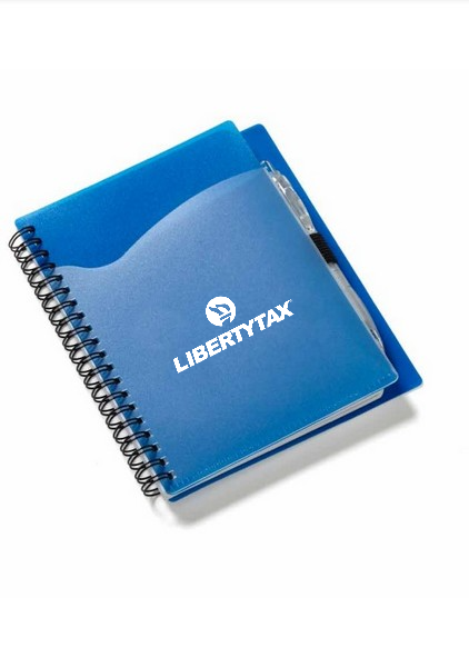 Liberty Wave Spiral Notebook with Pen