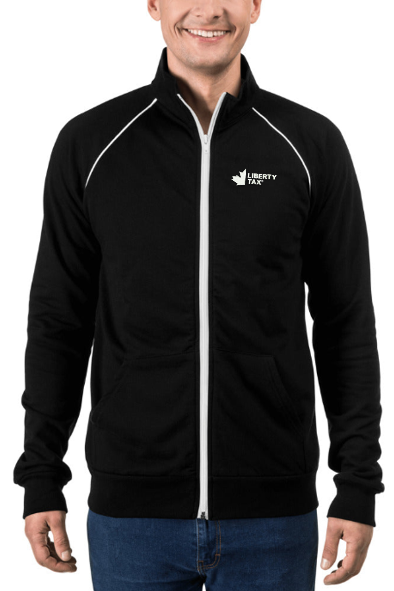 Piped Fleece Jacket with Embroidered Logo LT Canada libtaxstore