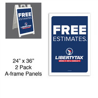 Free Estimates -Corrugated Plastic A Frame Posters- Set of 2-