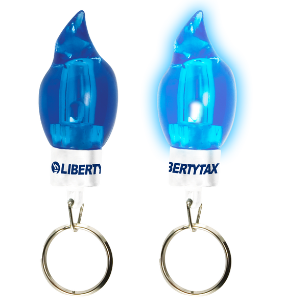 Blue Torch Lite Up Keychain