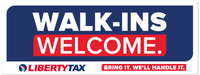 Walk Ins Welcome Banner