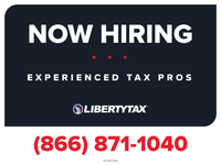 Hiring Experienced Tax Pros Yard Sign