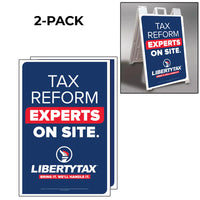Tax Reform Experts on Site-Corrugated Plastic A Frame Posters Only - Set of 2-