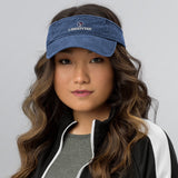 Embroidered Denim visor